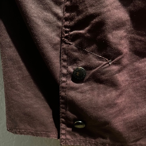 Barbour Beadnell waxed cotton Jacket sz 4 Aubergine - Picture 7 of 12